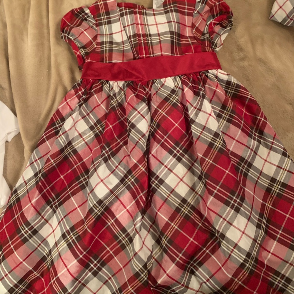 Plaid Kids Dress with Bow on the Back
